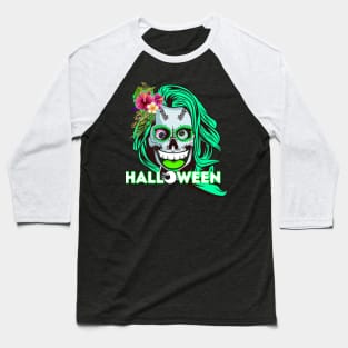 Funny Halloween catrina Baseball T-Shirt